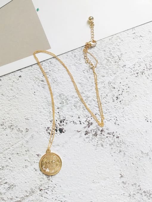Necklace Gold Copper Round Ethnic Stud Trend Korean Fashion Earring