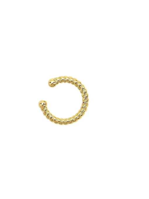 HYACINTH Brass Geometric Minimalist Clip Earring 2