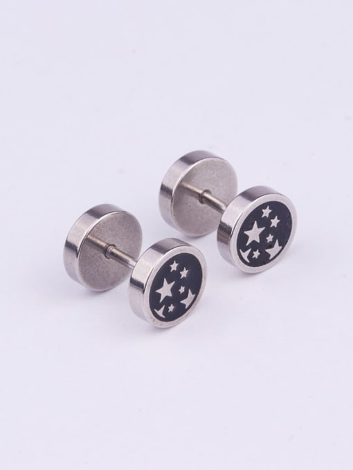 17# Steel Color Stainless steel Bell Minimalist Stud Earring