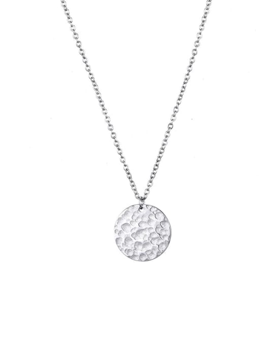 Desoto Stainless steel Round Minimalist Necklace 0