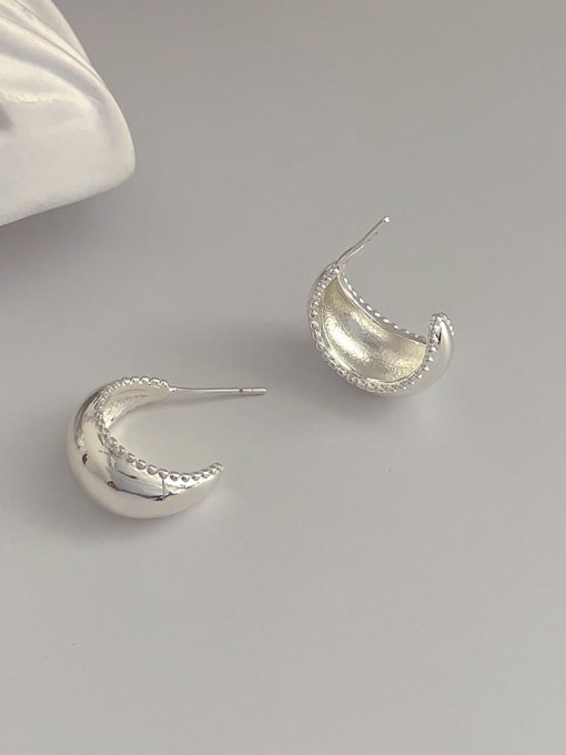 ZRUI Brass Geometric Minimalist Stud Earring