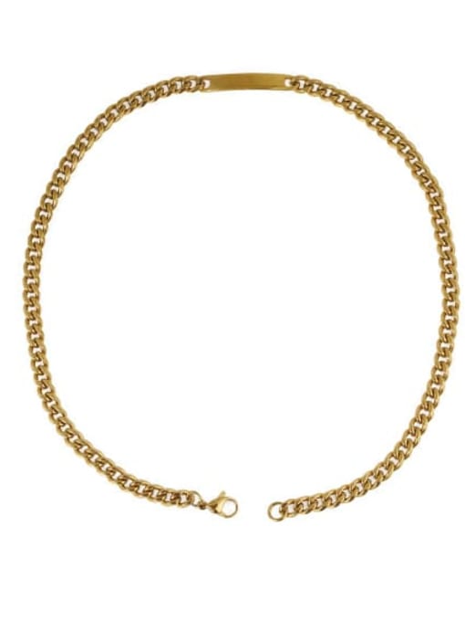 Narrow necklaces 5mm) Titanium Steel Hollow Geometric Vintage Necklace