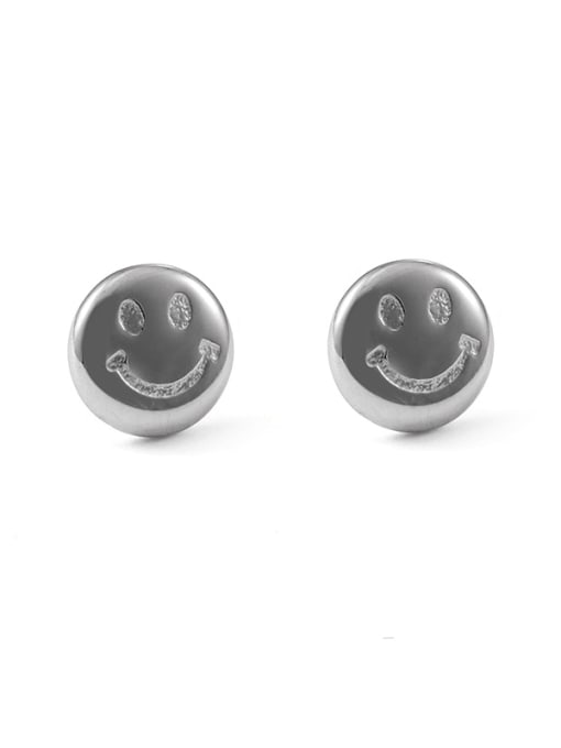 Smiling face Earrings Titanium Steel Smiley Minimalist Stud Earring