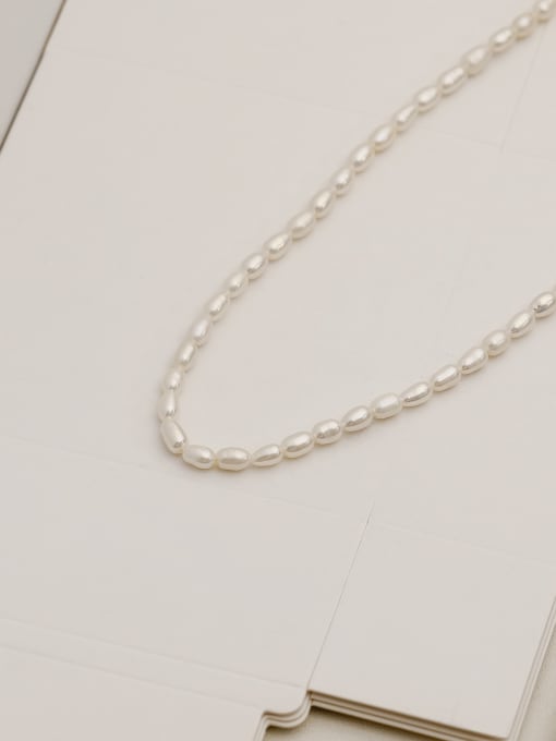 14k Gold White Pearl Brass Freshwater Pearl Locket Vintage Trend Korean Fashion Necklace