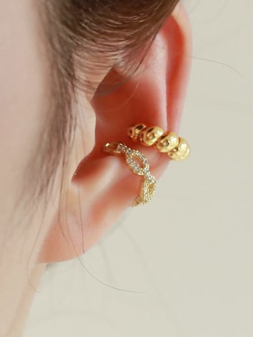 Five Color Brass Cubic Zirconia Geometric Minimalist Single Earring 2