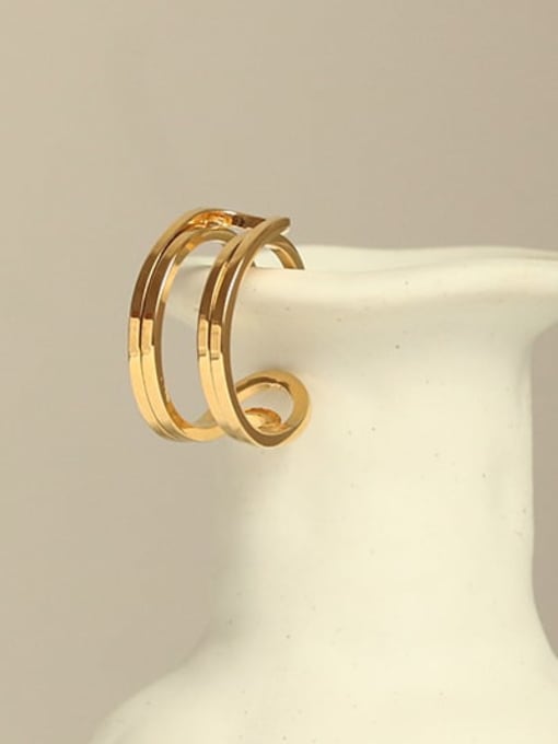 ACCA Brass Geometric line Vintage Stackable Ring 3