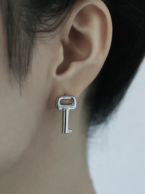 TINGS Titanium Steel Key Minimalist Stud Earring 1
