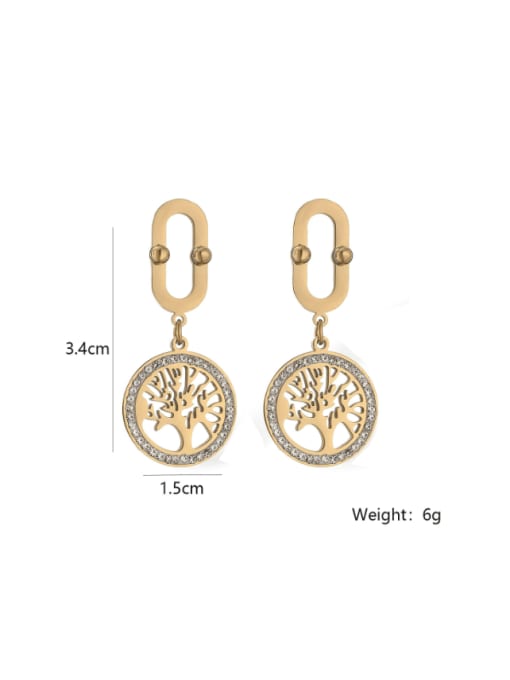 AOG Titanium Steel Geometric Hip Hop Drop Earring 3