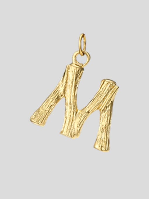 M 14 K gold Titanium 26 Letter Minimalist Initials Necklace