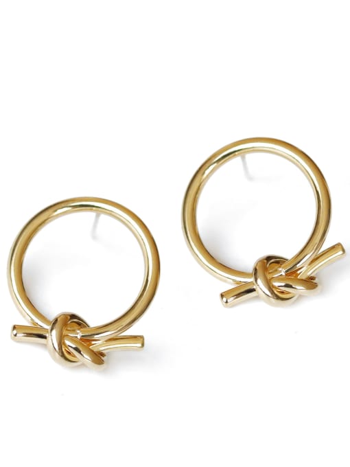 TINGS Brass knot Geometric Vintage Stud Earring 3