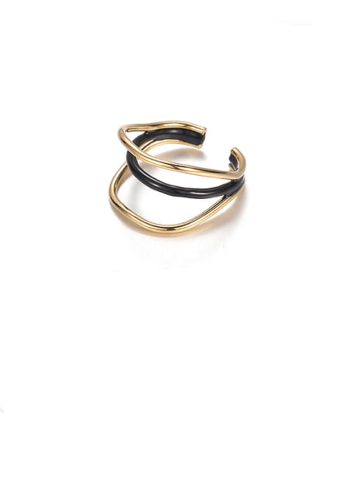 Gold ring Brass Geometric Vintage Stackable Ring