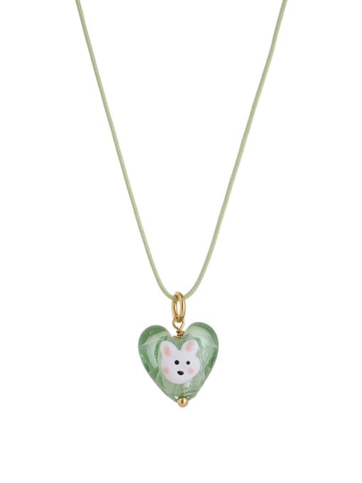 Option 8 (sold with the same earrings) Brass Enamel Heart Cute Necklace