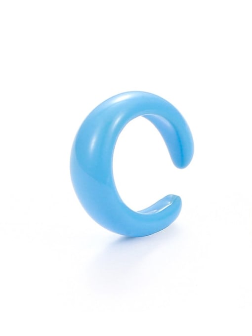 Light blue (Single Sale) Zinc Alloy Enamel Geometric Minimalist Single Earring(only one)