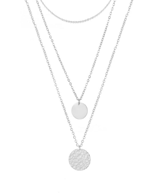 Desoto Stainless steel Round Minimalist Multi Strand Necklace 0