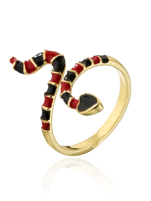 12288 Brass Cubic Zirconia Snake Vintage Band Ring