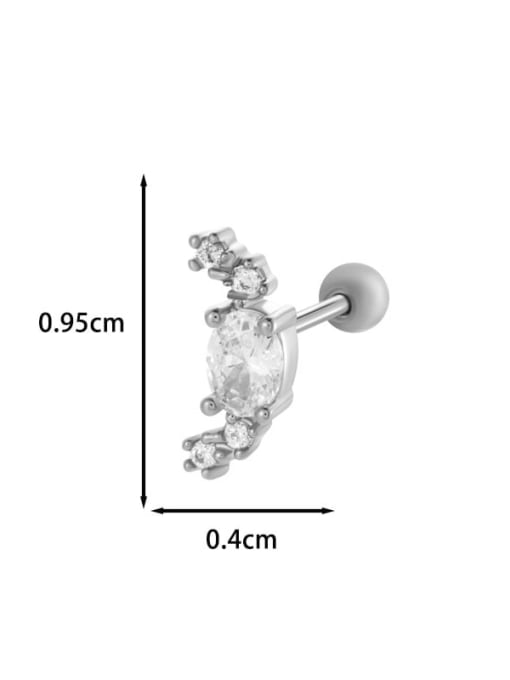 7   Steel Stainless steel Cubic Zirconia Heart Trend Single Earring