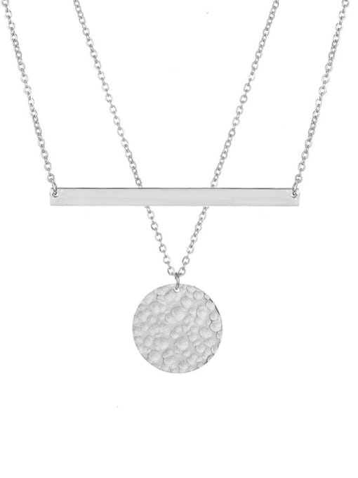 Desoto Stainless steel Geometric Minimalist Multi Strand Necklace