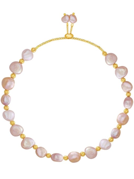 Papara Alloy Imitation Pearl Round Trend Adjustable Bracelet 3