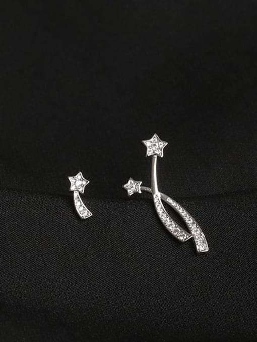 ACCA Brass Cubic Zirconia Star Dainty Stud Earring 0