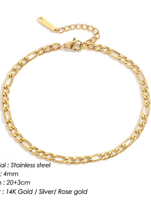 golden Stainless steel Irregular Minimalist Hollow Chain  Anklet