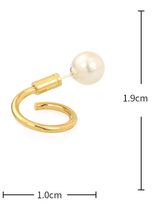 Spiral Brass Imitation Pearl Irregular Vintage Drop Earring