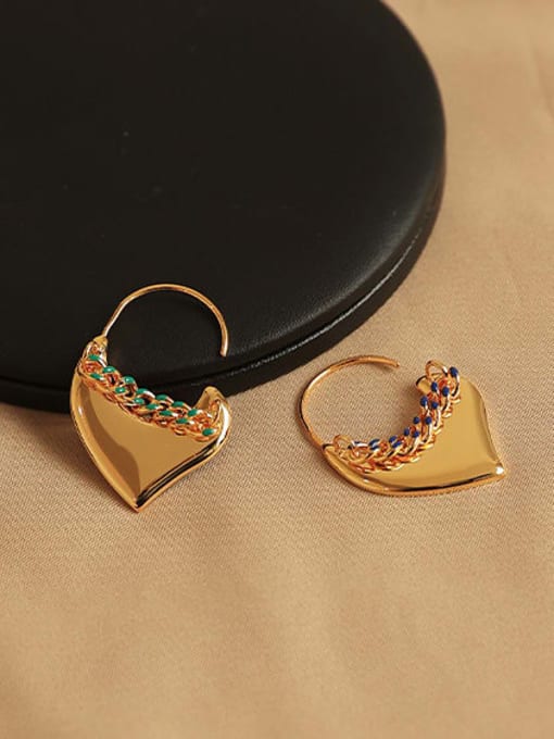 ACCA Brass Enamel Heart Minimalist Single Earring(only one) 2