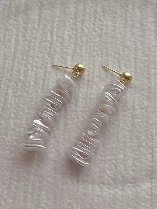 M97 imitation pearl tassel earrings Zinc Alloy Imitation Pearl Geometric Minimalist Drop Earring