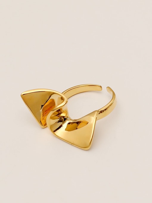 14K gold Brass Irregular Vintage Band Fashion Ring