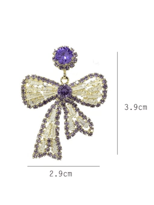 SUUTO Brass Cubic Zirconia Butterfly Luxury Cluster Earring 1