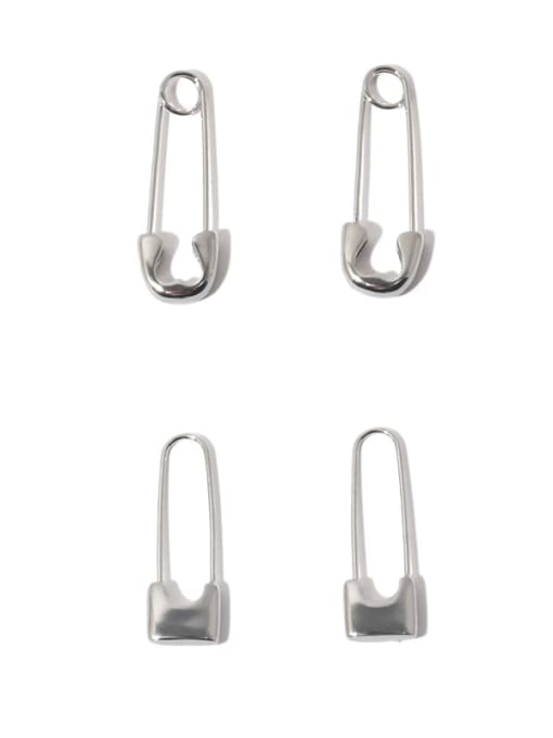 TINGS Brass PIN Geometric Minimalist Huggie Earring 0