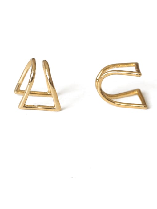 triangle Brass Irregular Geometric Minimalist Single Earring