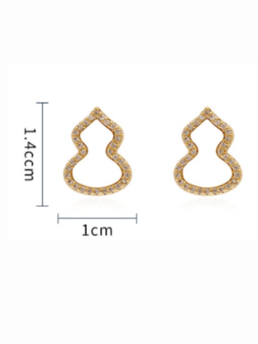 HYACINTH Brass Shell Geometric Cute Stud Earring 3