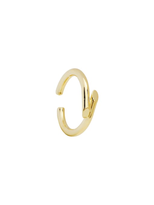 HYACINTH Copper Smooth Geometric Minimalist Free Size Band Fashion Ring 3