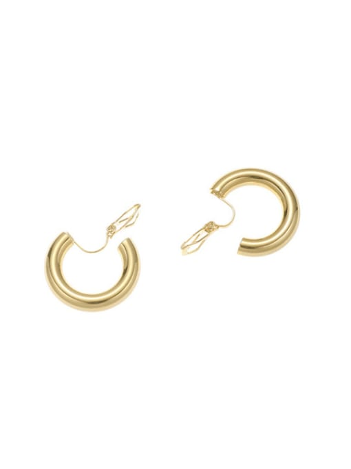 Five Color Brass Geometric Minimalist Clip Earring 2