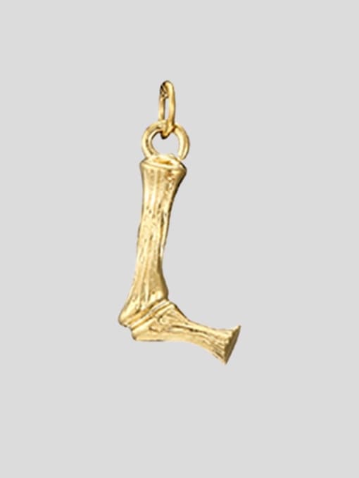 L 14 K gold Titanium 26 Letter Minimalist Initials Necklace