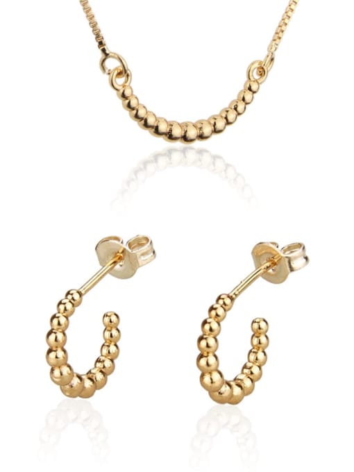 renchi Brass Bead Round Minimalist pendant Necklace 0