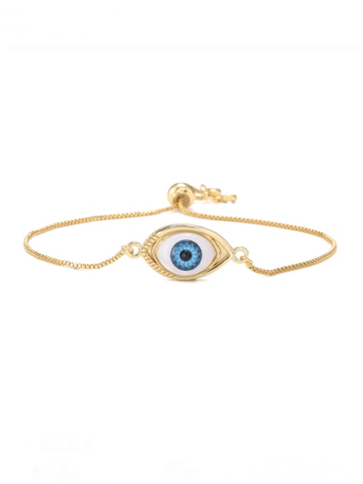 AOG Brass Enamel Evil Eye Vintage Adjustable Bracelet