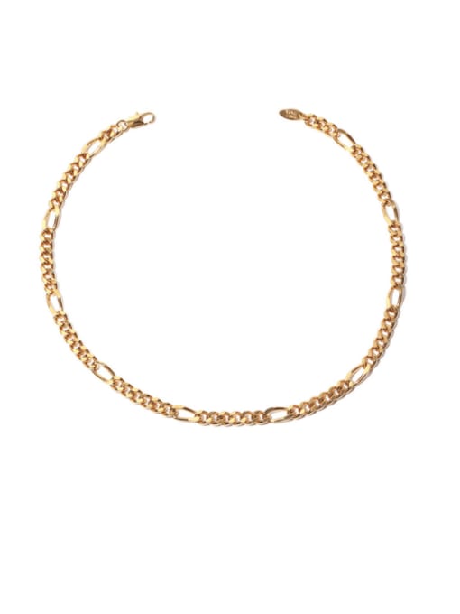 golden Brass Geometric Hip Hop Necklace