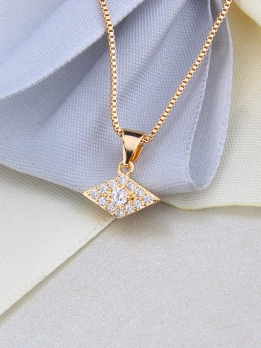 renchi Brass Diamond  Cubic Zirconia Earring and Necklace Set 1