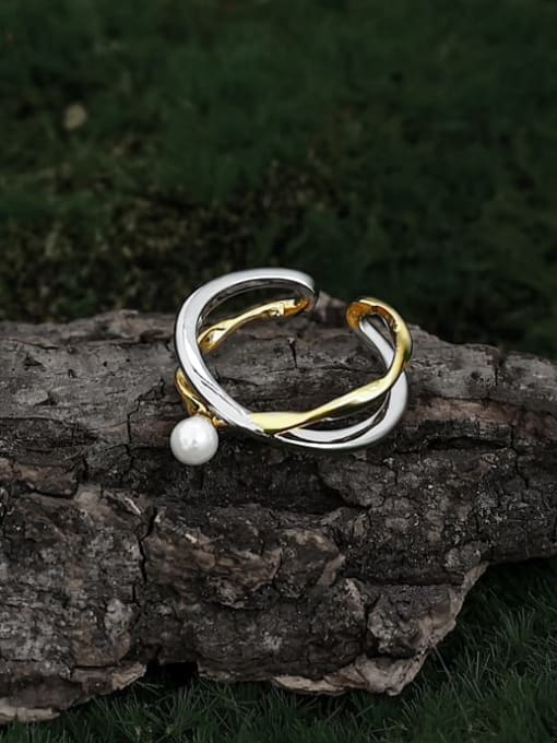 TINGS Brass Geometric Minimalist Stackable Ring