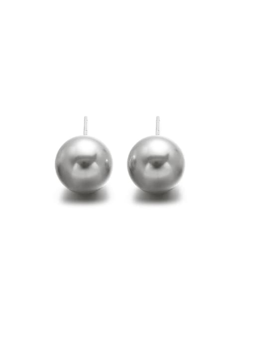 10mm pearl Brass Imitation Pearl Round Minimalist Stud Earring