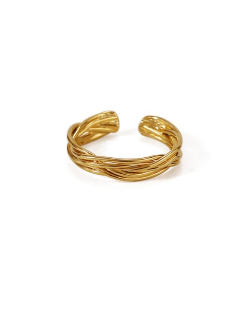 Large metal wire ring Brass Irregular Vintage Large Metal Wire  Band Ring