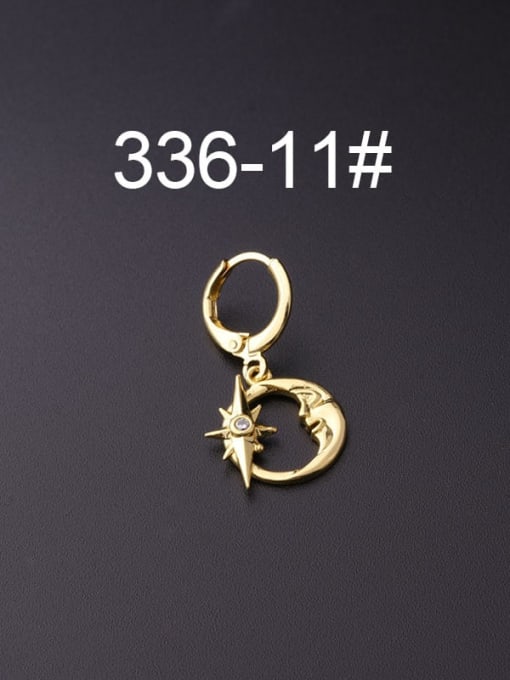 11 Brass Cubic Zirconia Snake Minimalist Single Earring