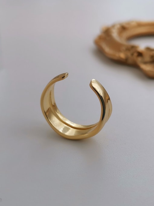 HYACINTH Copper with Geometric Artisan Blank Fashion Ring 2