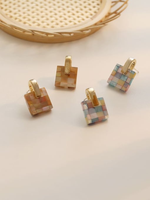 HYACINTH Copper Acrylic Geometric Ethnic Drop Trend Korean Fashion Earring 2