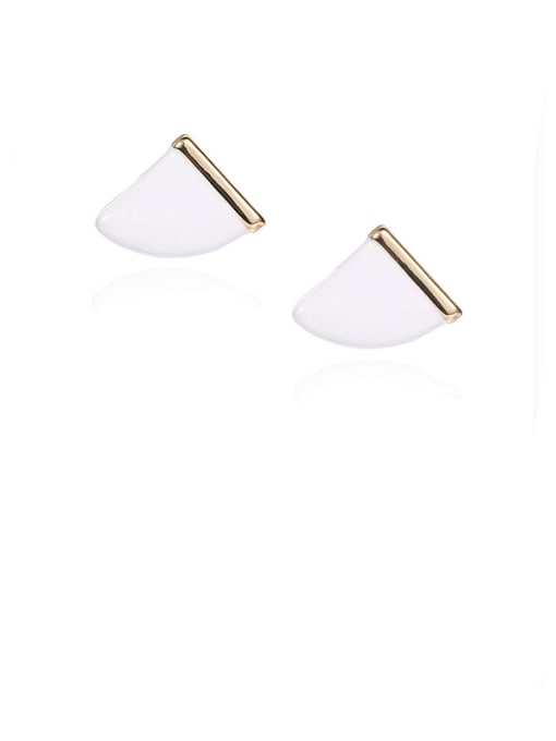 ACCA Brass Enamel Geometric Minimalist Stud Earring 3