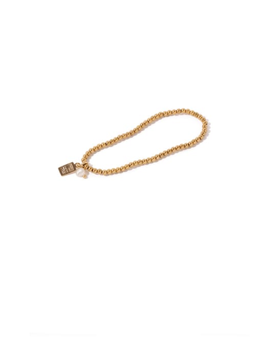 ACCA Brass Bead Geometric Vintage Link Bracelet 3