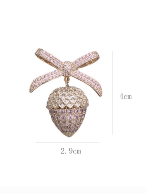 SUUTO Brass Cubic Zirconia Friut  Strawberry Vintage Cluster Earring 3
