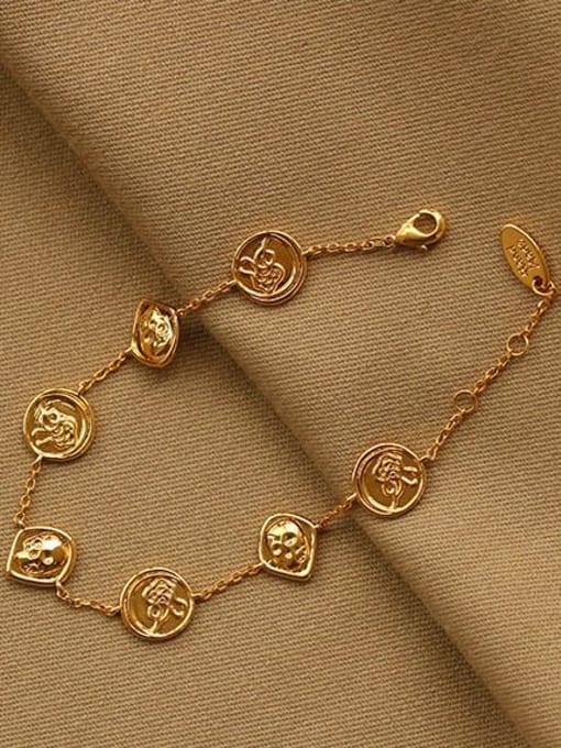 ACCA Brass Skull Vintage Bracelet