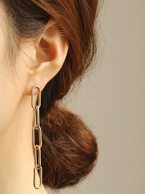 ACCA Brass Freshwater Pearl Geometric Vintage Huggie Earring 1